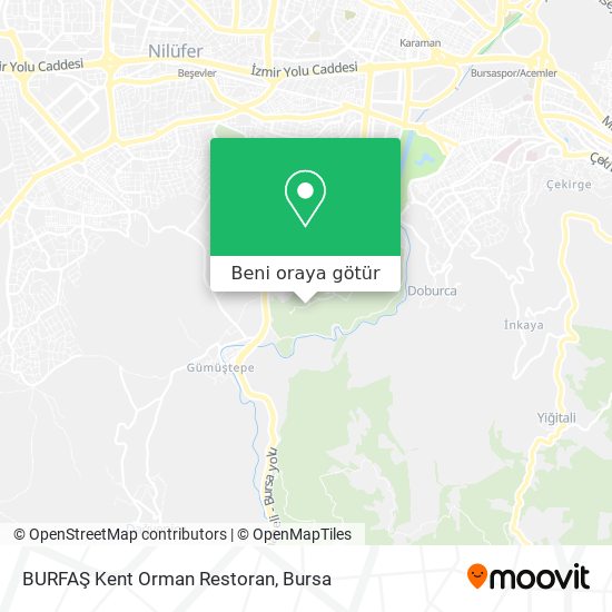 BURFAŞ Kent Orman Restoran harita