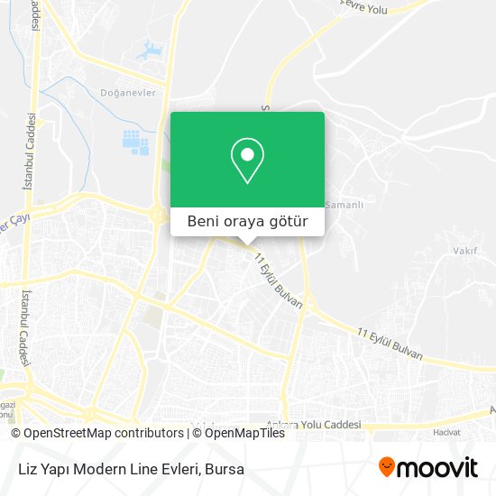 Liz Yapı Modern Line Evleri harita