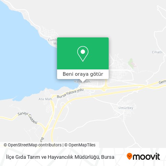 İlçe Gıda Tarım ve Hayvancılık Müdürlüğü harita