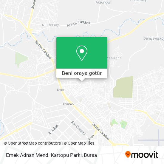 Emek Adnan Mend. Kartopu Parkı harita