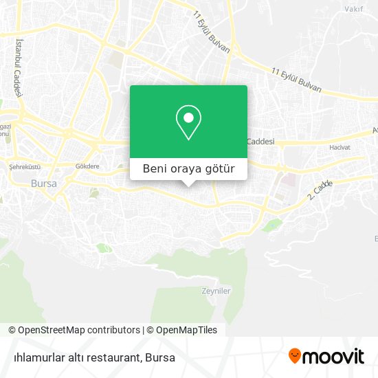 ıhlamurlar altı restaurant harita