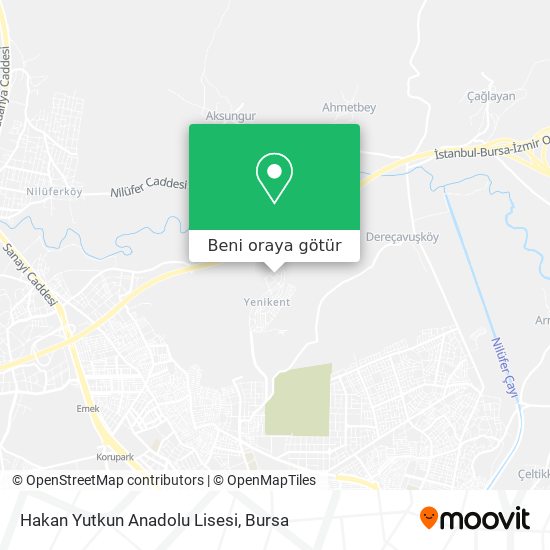Hakan Yutkun Anadolu Lisesi harita
