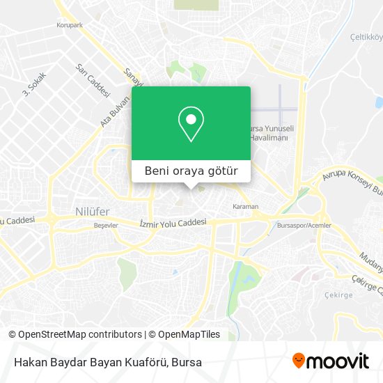 Hakan Baydar Bayan Kuaförü harita