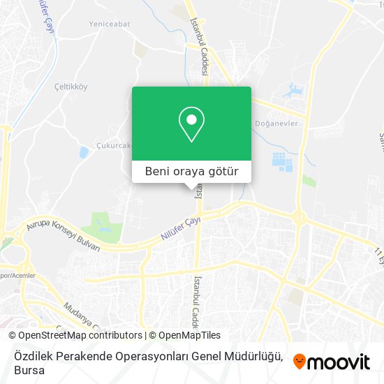 Özdilek Perakende Operasyonları Genel Müdürlüğü harita