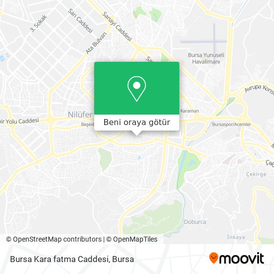 Bursa Kara fatma Caddesi harita