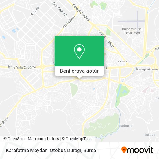 Karafatma Meydanı Otobüs Durağı harita