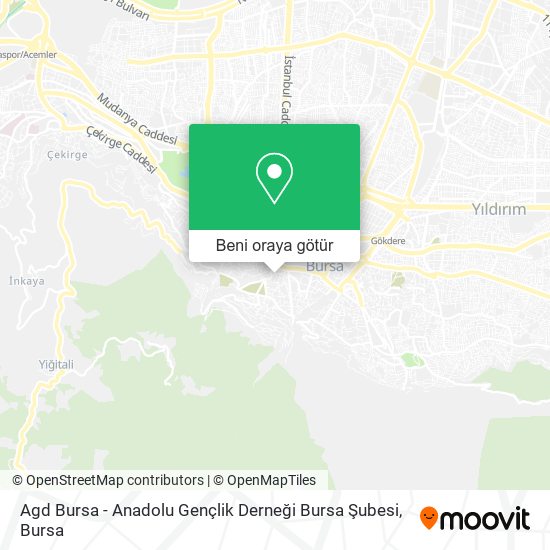 Agd Bursa - Anadolu Gençlik Derneği Bursa Şubesi harita