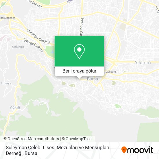 Süleyman Çelebi Lisesi Mezunları ve Mensupları Derneği harita