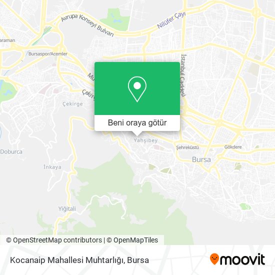 Kocanaip Mahallesi Muhtarlığı harita