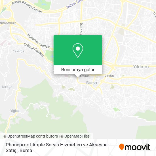 Phoneproof Apple Servis Hizmetleri ve Aksesuar Satışı harita