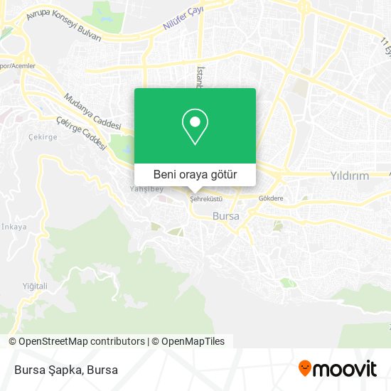 Bursa Şapka harita