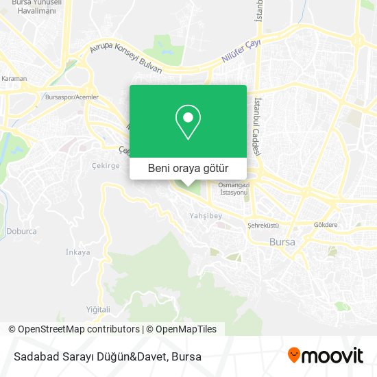Sadabad Sarayı Düğün&Davet harita