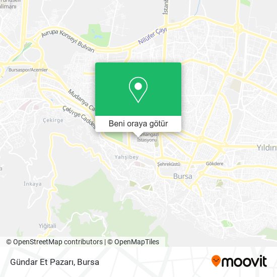 Gündar Et Pazarı harita