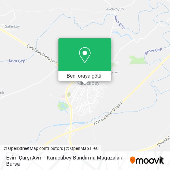 Evim Çarşı Avm - Karacabey-Bandırma Mağazaları harita