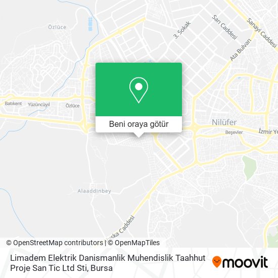 Limadem Elektrik Danismanlik Muhendislik Taahhut Proje San Tic Ltd Sti harita
