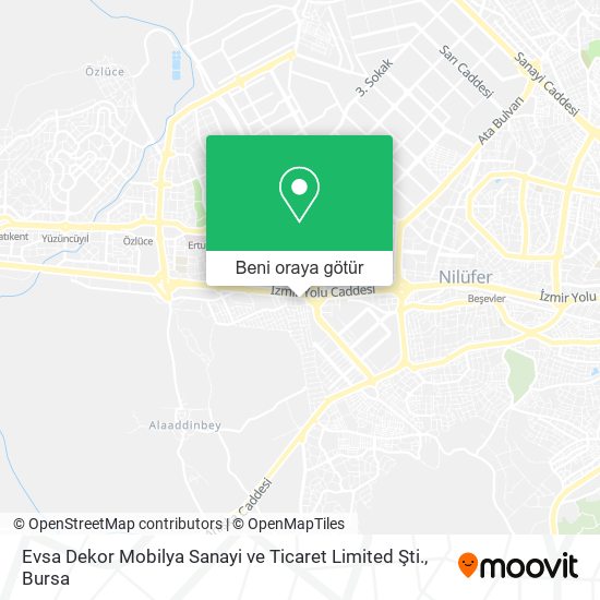 Evsa Dekor Mobilya Sanayi ve Ticaret Limited Şti. harita