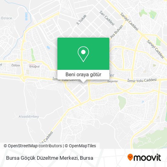 Bursa Göçük Düzeltme Merkezi harita