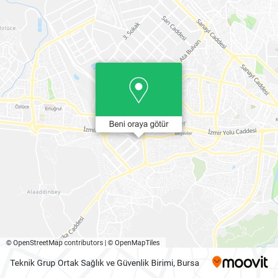 Teknik Grup Ortak Sağlık ve Güvenlik Birimi harita