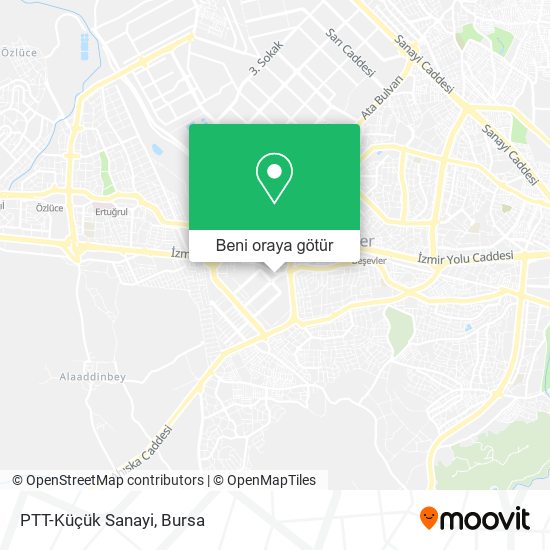 PTT-Küçük Sanayi harita