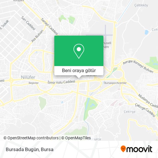 Bursada Bugün harita