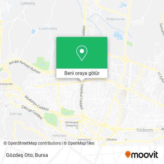 Gözdeş Oto harita