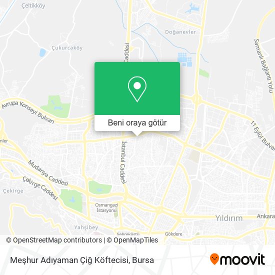 Meşhur Adıyaman Çiğ Köftecisi harita