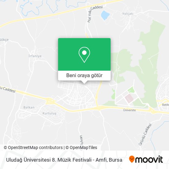 Uludağ Üniversitesi 8. Müzik Festivali - Amfi harita