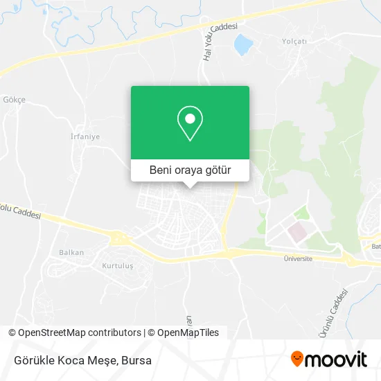 Görükle Koca Meşe harita