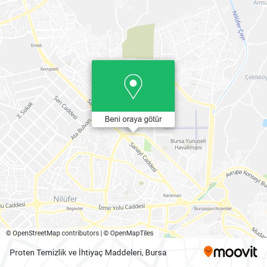 Proten Temizlik ve İhtiyaç Maddeleri harita