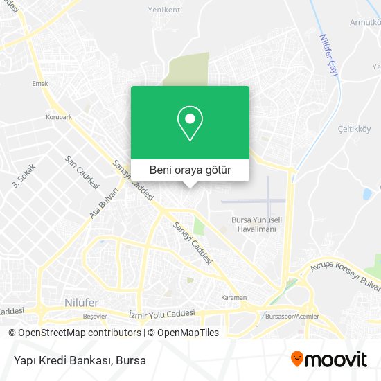Yapı Kredi Bankası harita