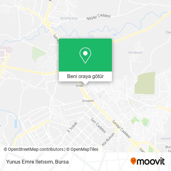 Yunus Emre Iletısım harita