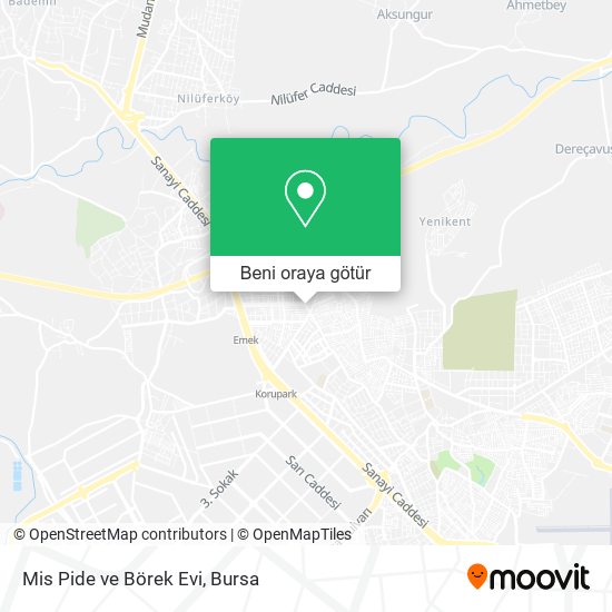 Mis Pide ve Börek Evi harita