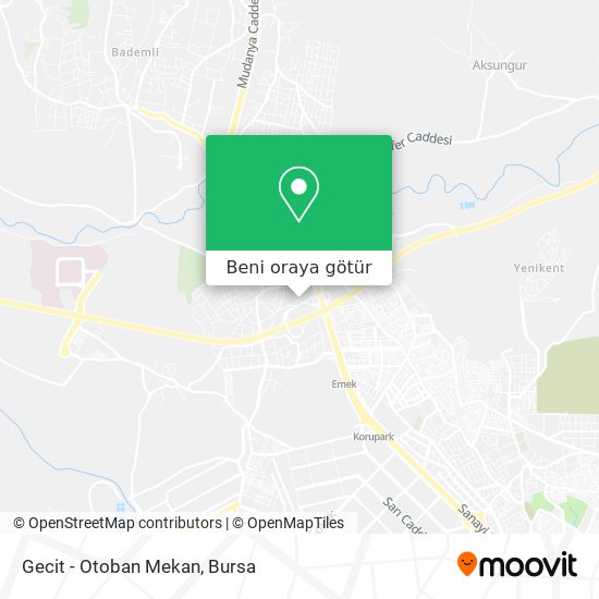 Gecit - Otoban Mekan harita