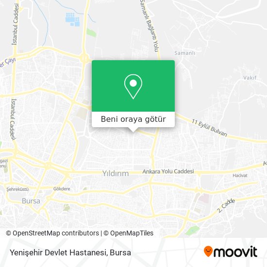 Yenişehir Devlet Hastanesi harita