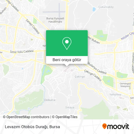 Levazım Otobüs Durağı harita