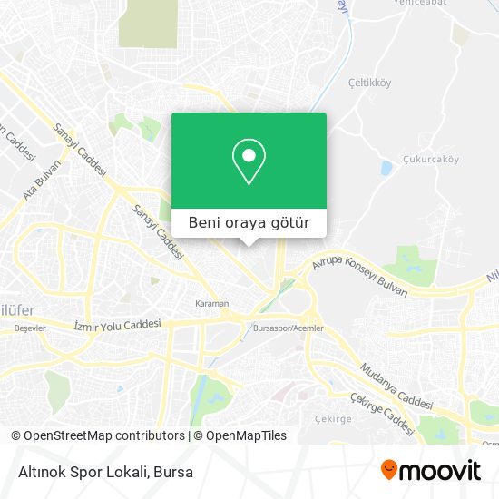 Altınok Spor Lokali harita