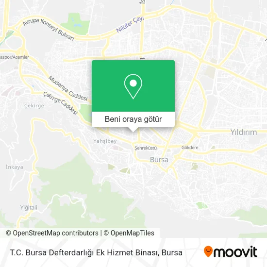 T.C. Bursa Defterdarlığı Ek Hizmet Binası harita