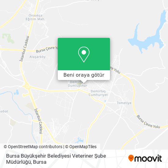 Bursa Büyükşehir Belediyesi Veteriner Şube Müdürlüğü harita