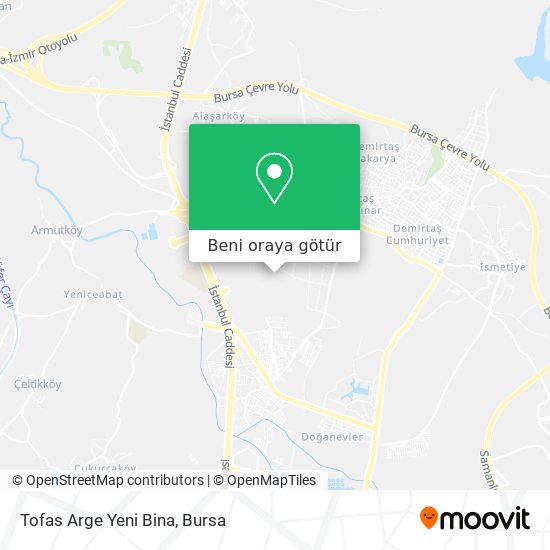 Tofas Arge Yeni Bina harita