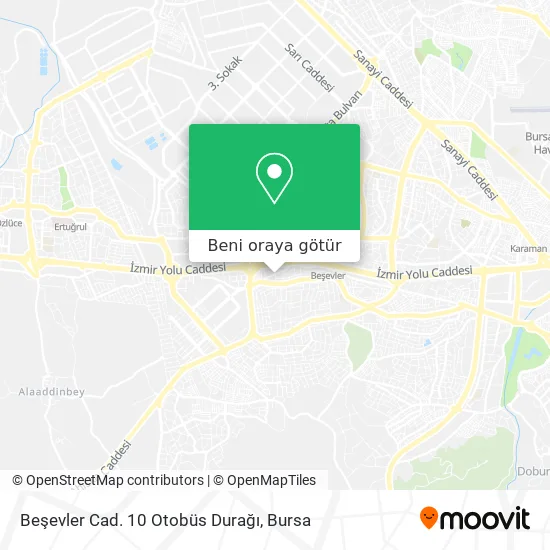 Beşevler Cad. 10 Otobüs Durağı harita