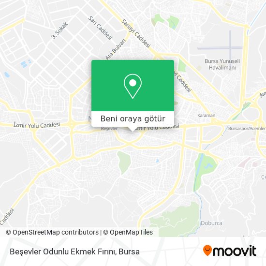 Beşevler Odunlu Ekmek Fırını harita