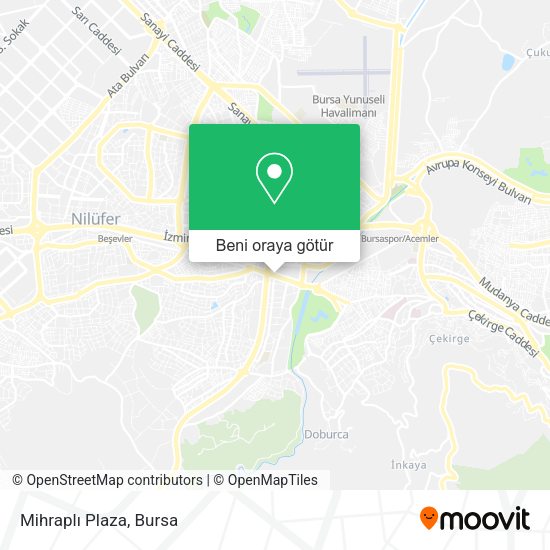 Mihraplı Plaza, Nilüfer nerede, Otobüs veya Metro ile nasıl gidilir?