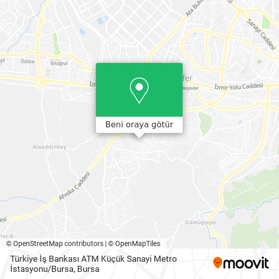 Türkiye İş Bankası ATM Küçük Sanayi Metro İstasyonu / Bursa harita