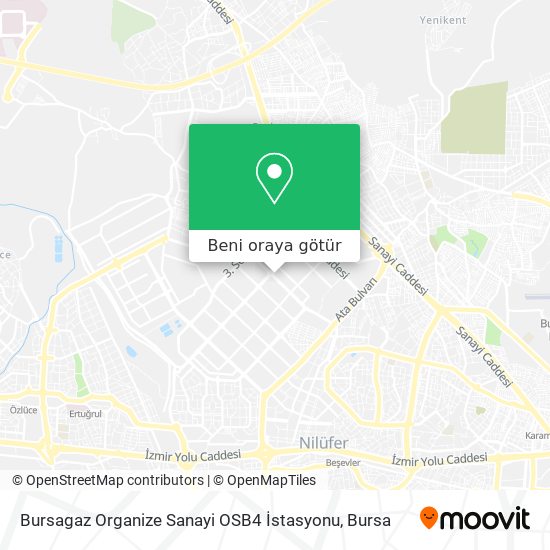 Bursagaz Organize Sanayi OSB4 İstasyonu harita