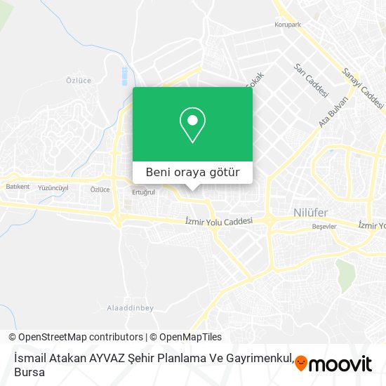 İsmail Atakan AYVAZ Şehir Planlama Ve Gayrimenkul harita