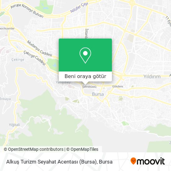 Alkuş Turizm Seyahat Acentası (Bursa) harita