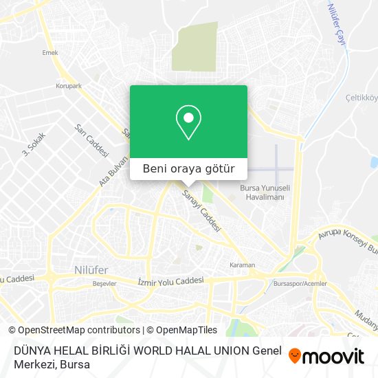 DÜNYA HELAL  BİRLİĞİ WORLD HALAL UNION Genel Merkezi harita