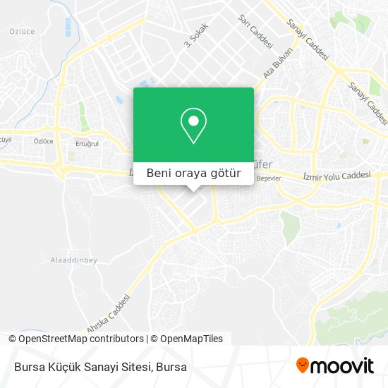 Bursa Küçük Sanayi Sitesi harita