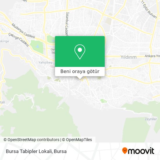 Bursa Tabipler Lokali harita