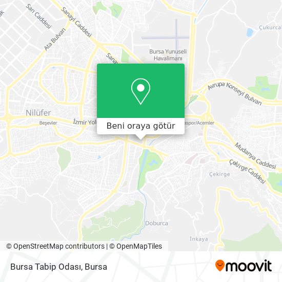 Bursa Tabip Odası harita